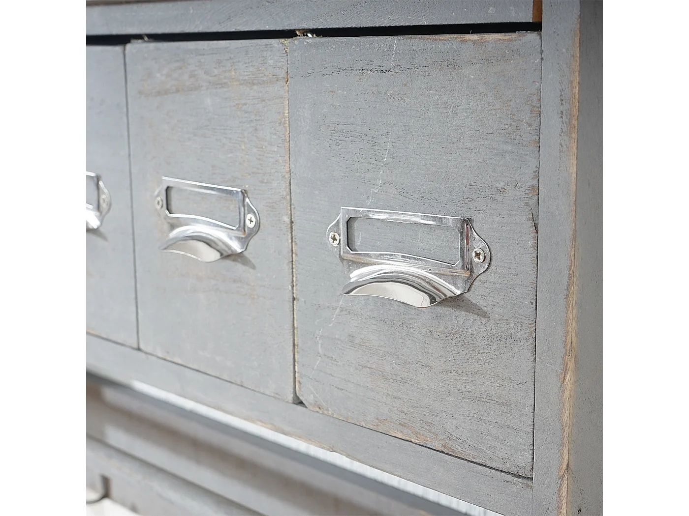 Porte manteau mural étagère grise 65 x 13 x 32 cm 04_0000965