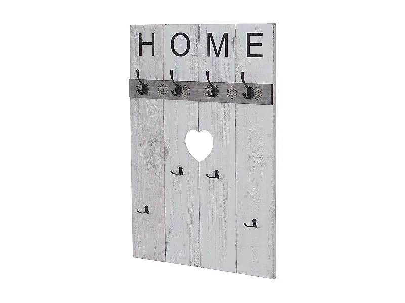 Armoire porte-manteau mural Home blanche 60 x 8 x 91 cm 04_0000994