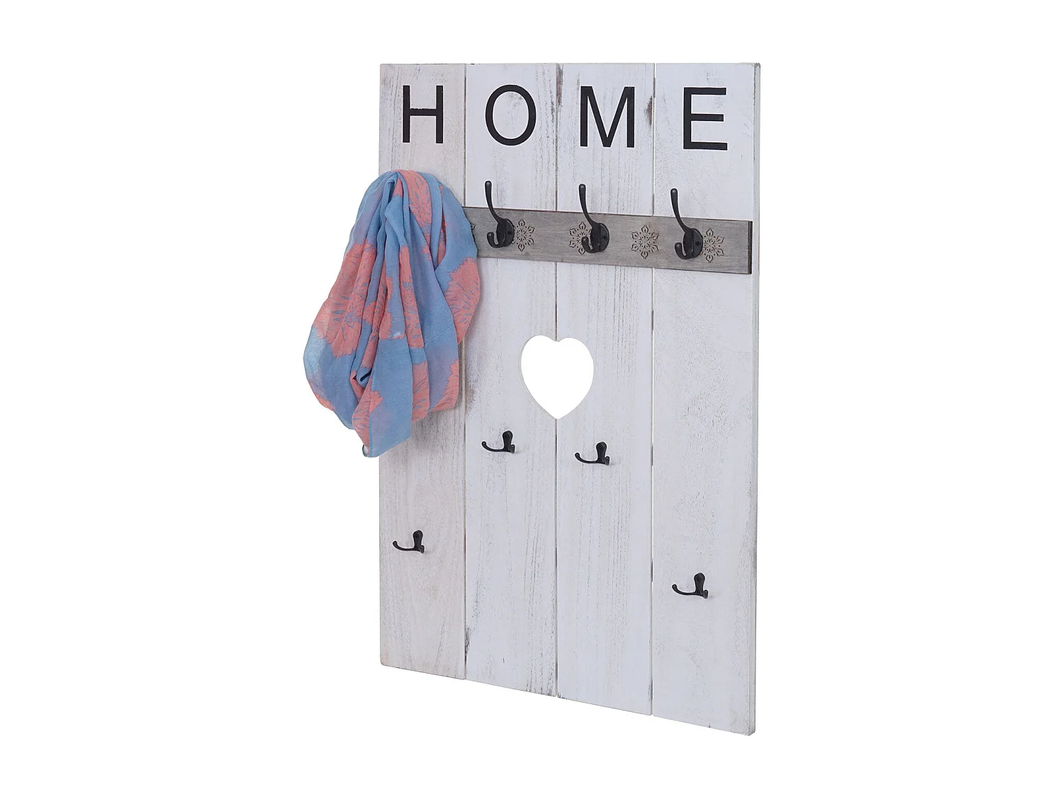 Armoire porte-manteau mural Home blanche 60 x 8 x 91 cm 04_0000994