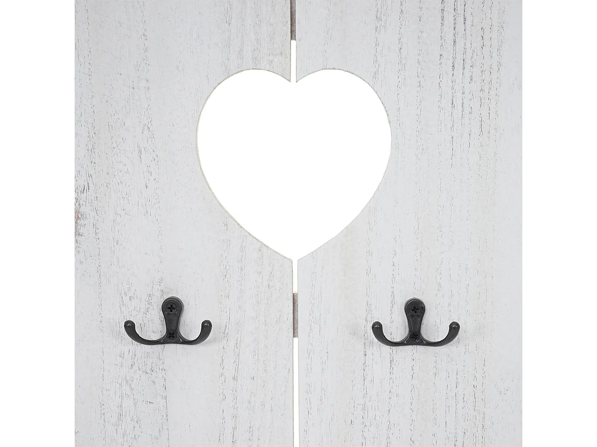 Armoire porte-manteau mural Home blanche 60 x 8 x 91 cm 04_0000994