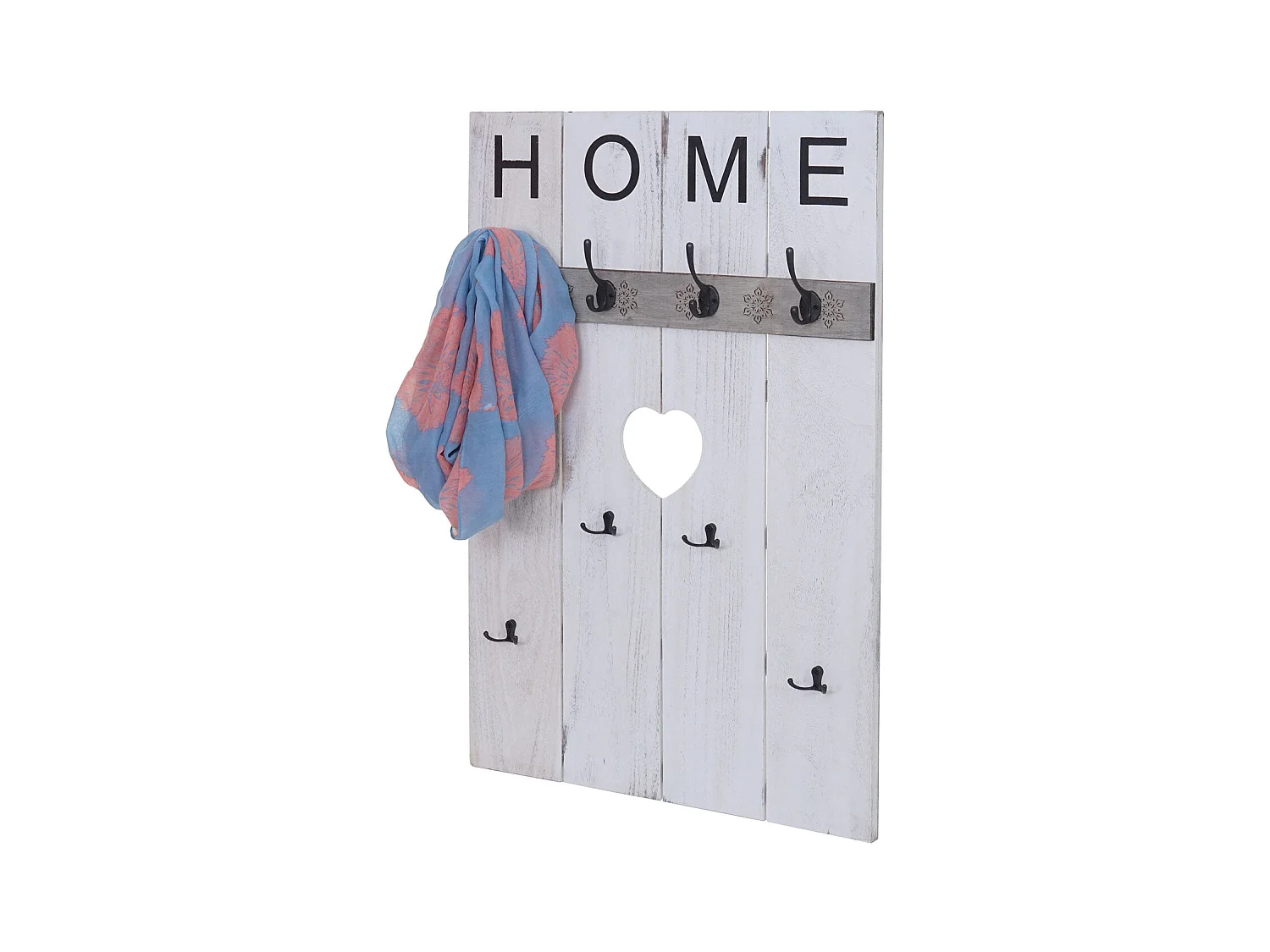 Armoire porte-manteau mural Home blanche 60 x 8 x 91 cm 04_0000994