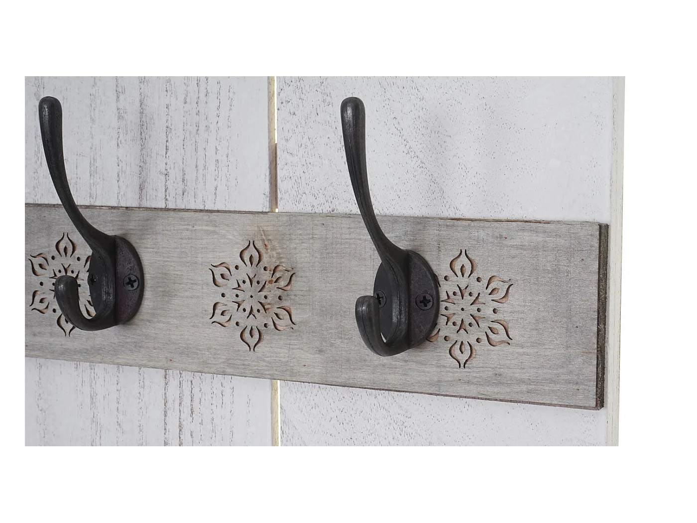 Armoire porte-manteau mural Home blanche 60 x 8 x 91 cm 04_0000994