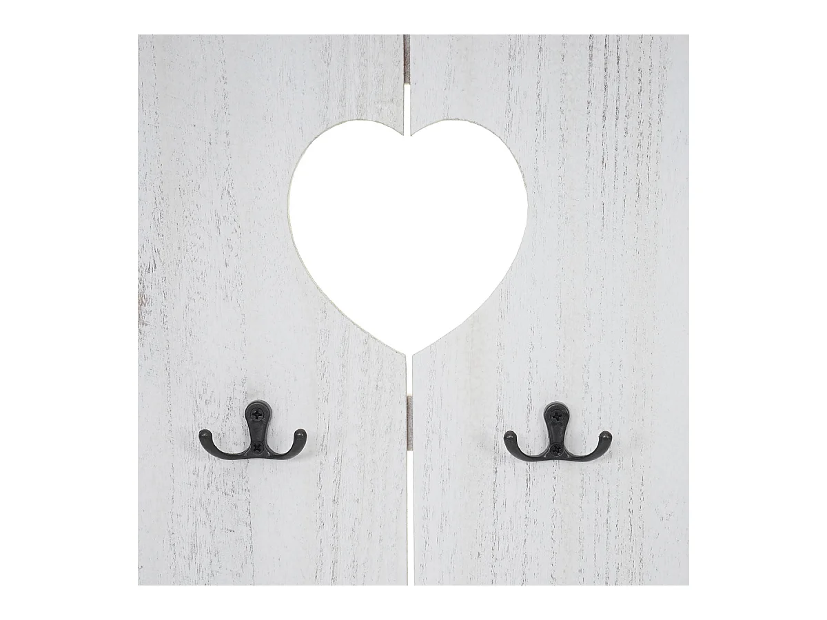 Armoire porte-manteau mural Home blanche 60 x 8 x 91 cm 04_0000994