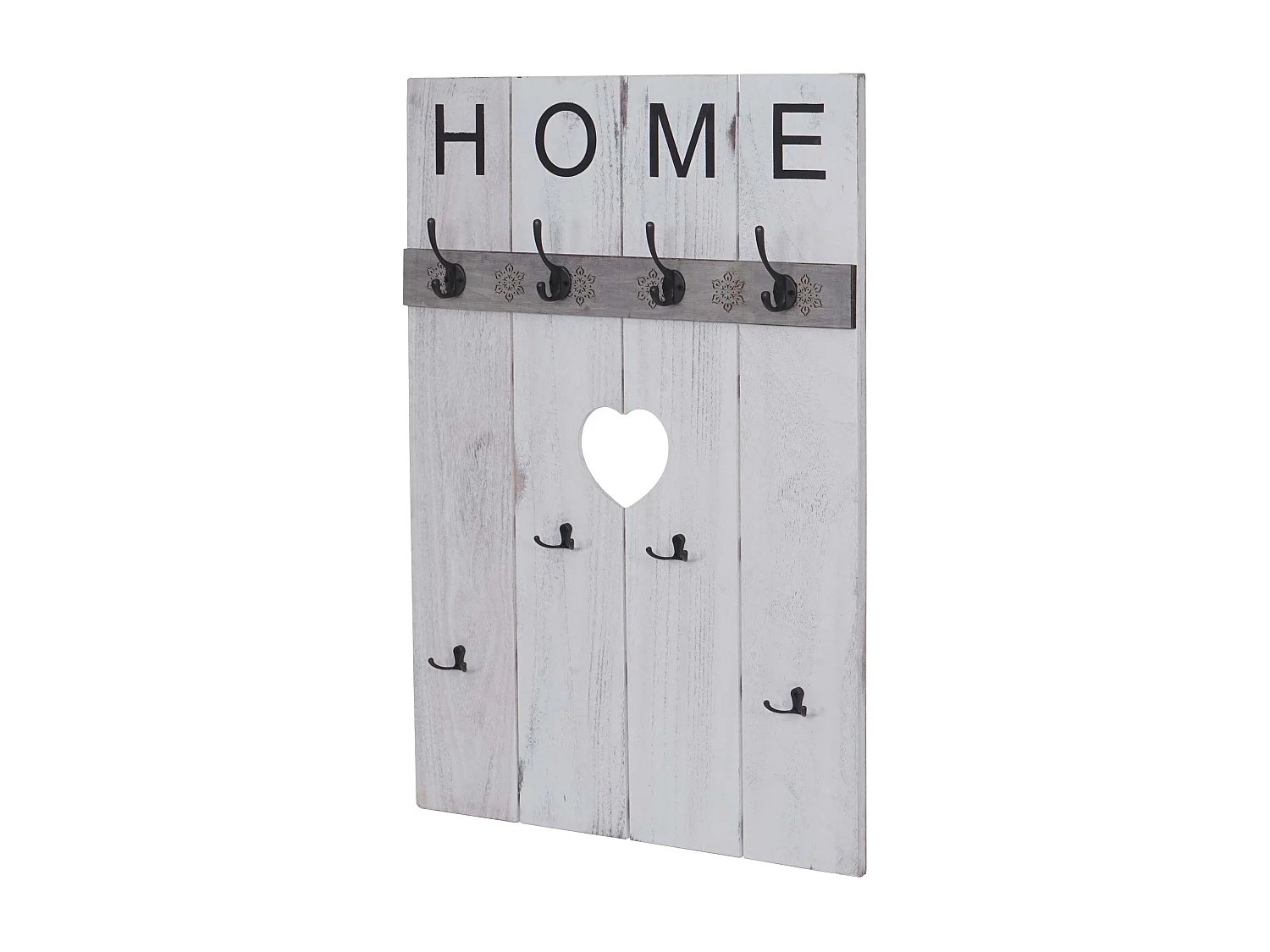 Armoire porte-manteau mural Home blanche 60 x 8 x 91 cm 04_0000994