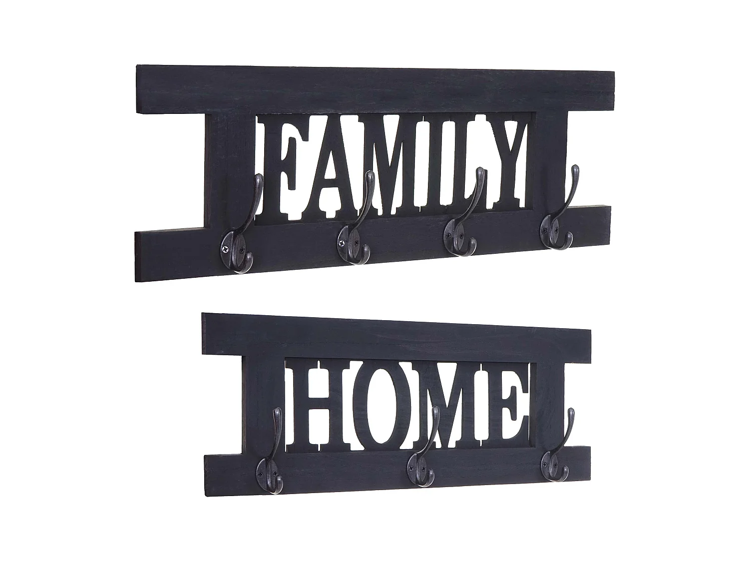 2x portemanteau mural avec bois marron 60 x 7 x 21 cm 04_0007285