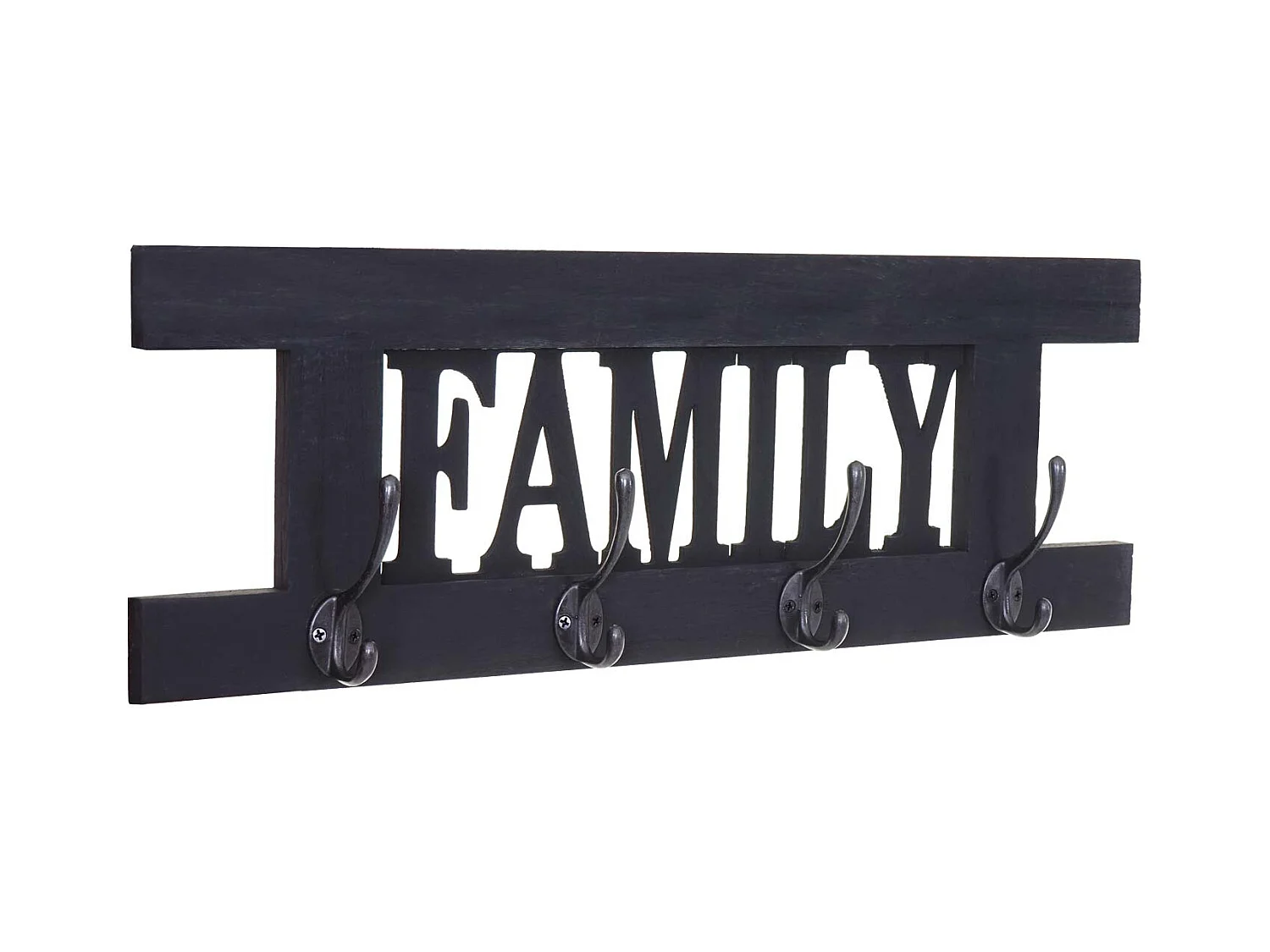 2x portemanteau mural avec bois marron 60 x 7 x 21 cm 04_0007285