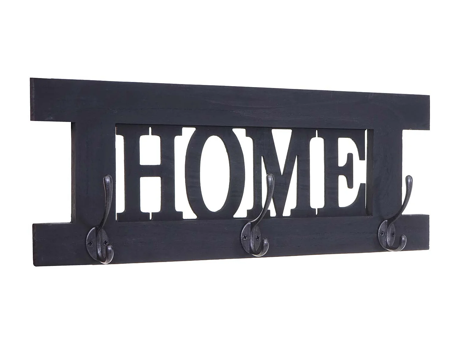 2x portemanteau mural avec bois marron 60 x 7 x 21 cm 04_0007285