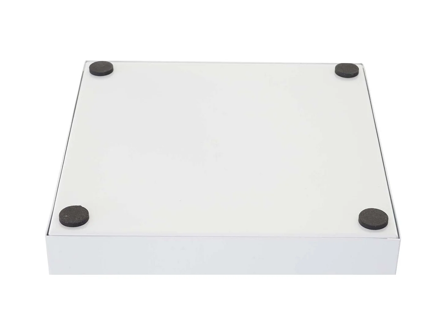 Porte-parapluie carré 55cm motif métal blanche 18 x 18 x 55 cm 04_0004945