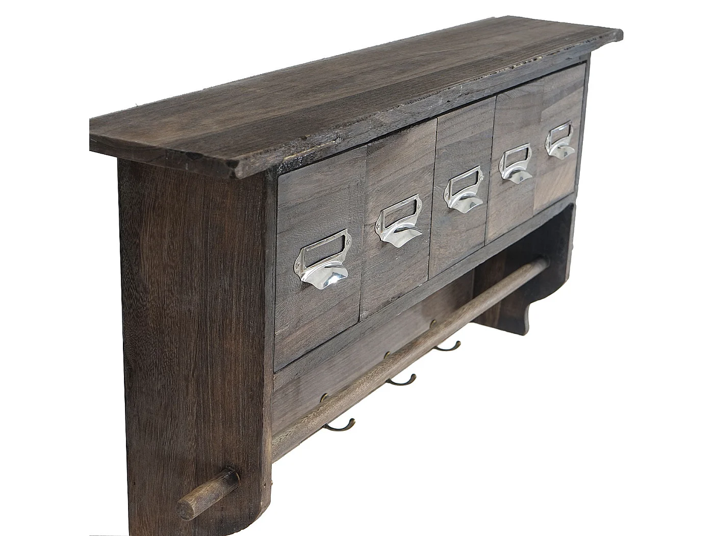 Porte-manteau mural vintage 5 marron 35 x 17 x 68 cm 04_0008168