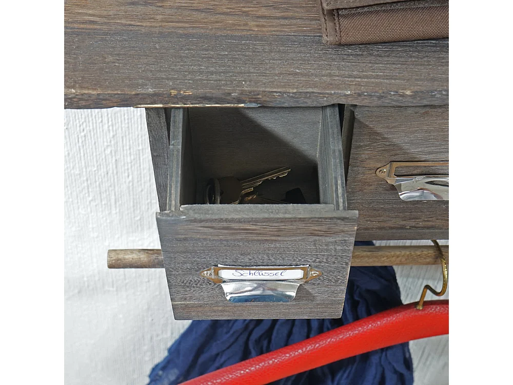 Porte-manteau mural vintage 5 marron 35 x 17 x 68 cm 04_0008168