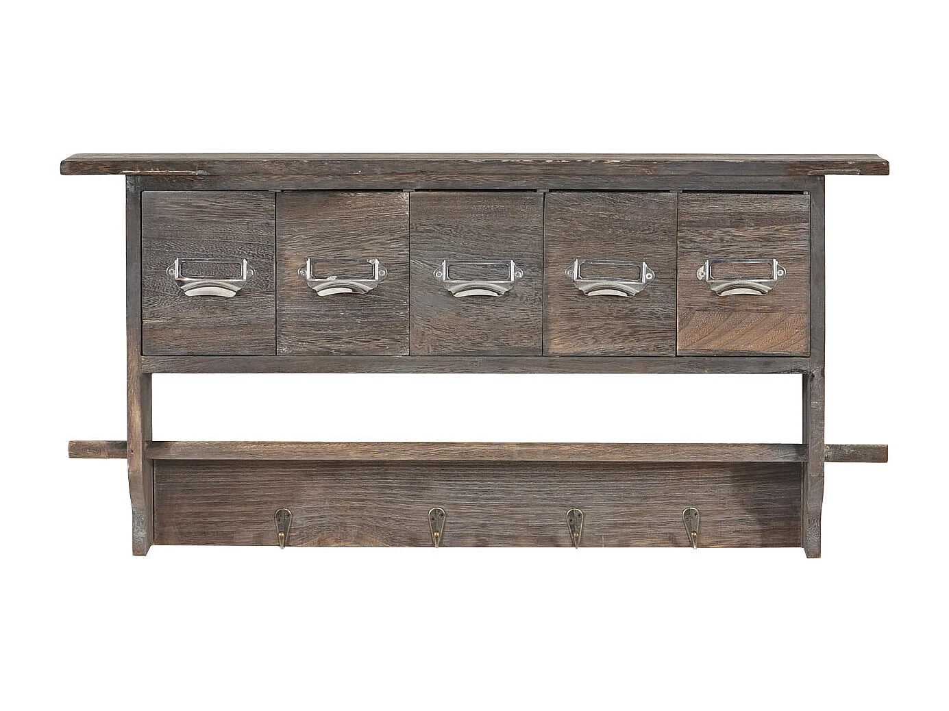 Porte-manteau mural vintage 5 marron 35 x 17 x 68 cm 04_0008168