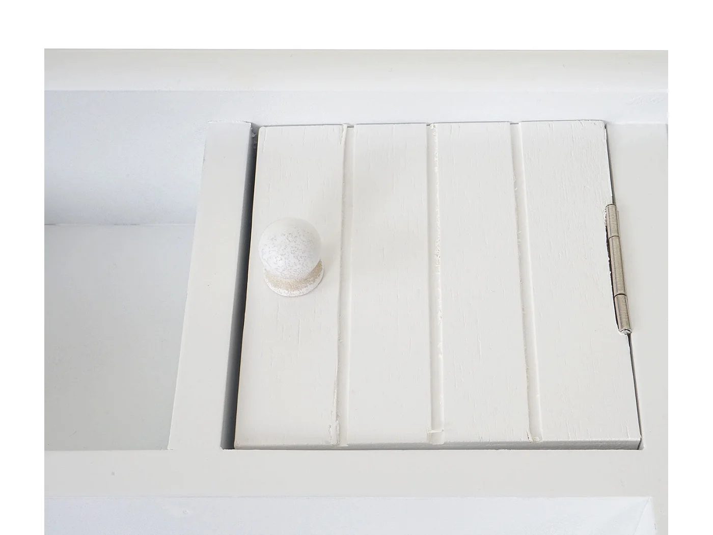 Porte-clés meuble d'entrée mural bois blanche 40 x 8 x 19 cm 04_0003586