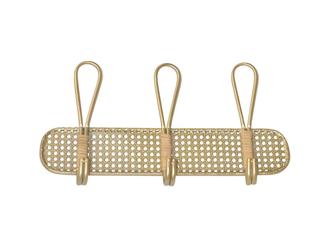 Porte-manteau mural en métal métal argentée 7 x 7 x 26 cm 05_0000377