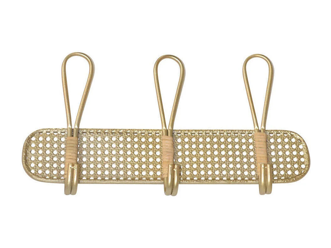 Porte-manteau mural en métal métal argentée 7 x 7 x 26 cm 05_0000377