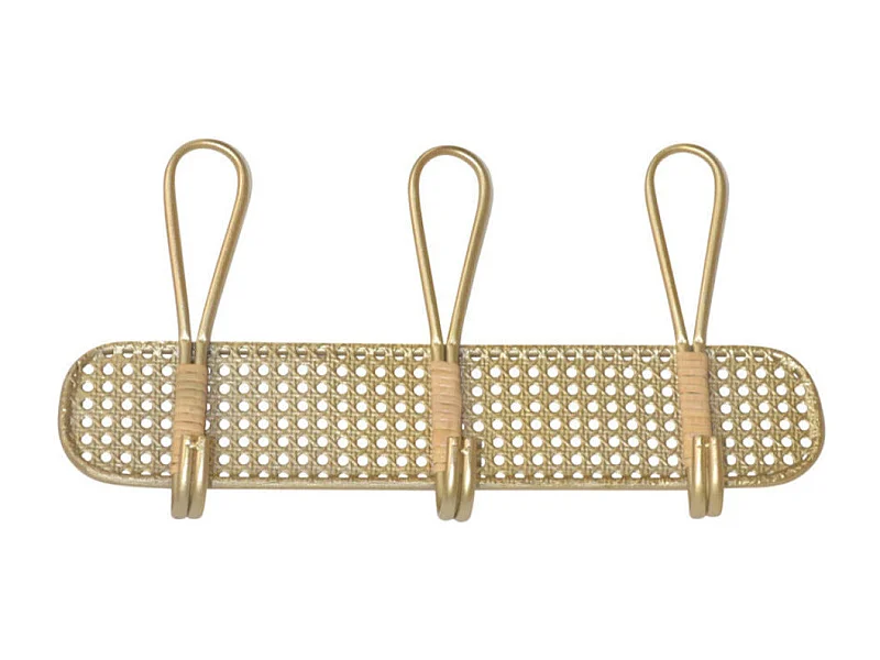 Porte-manteau mural en métal métal argentée 7 x 7 x 26 cm 05_0000377