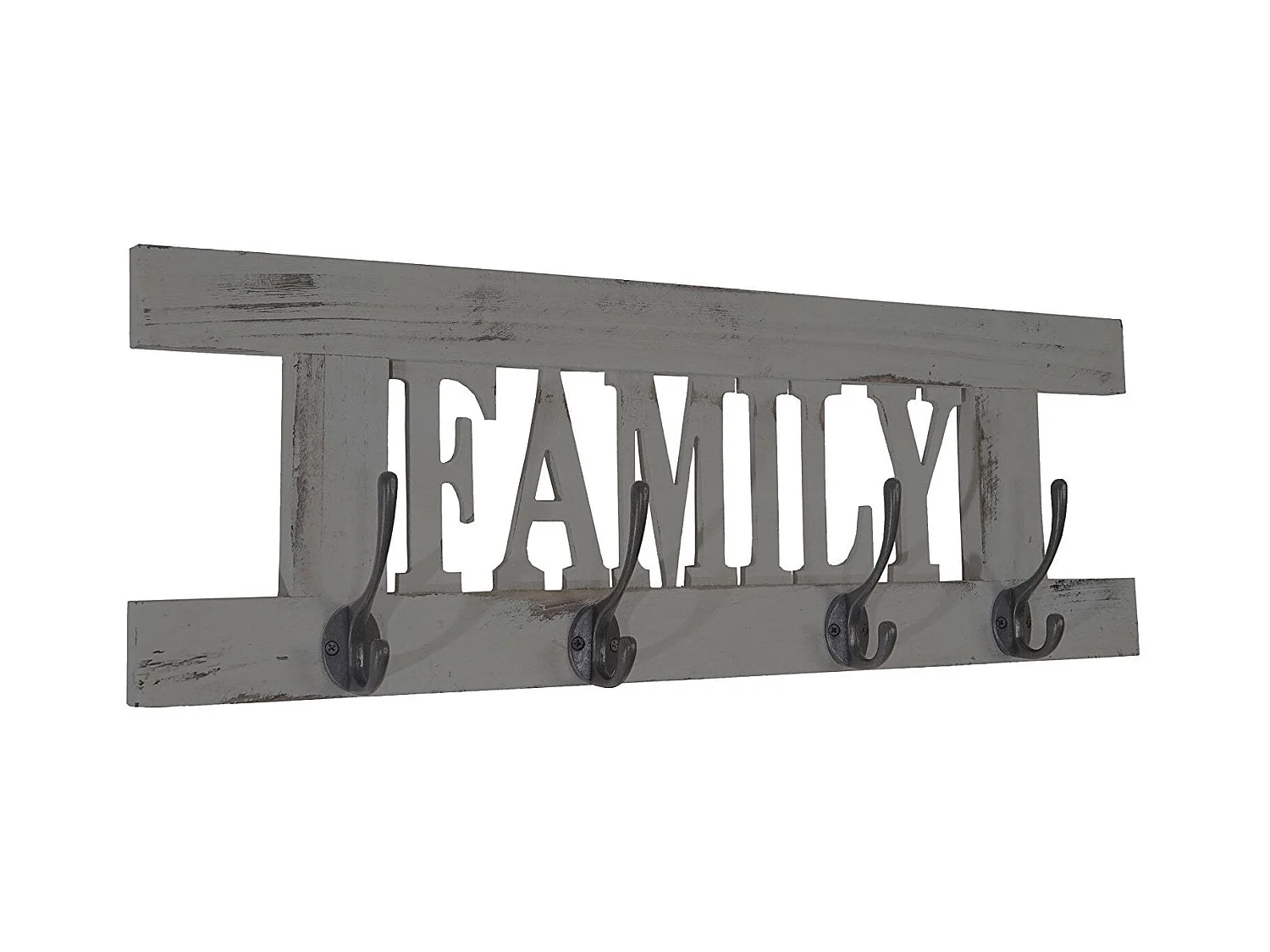 Porte-manteau mural patère en bois marron 60 x 1.5 x 20.5 cm MED04060