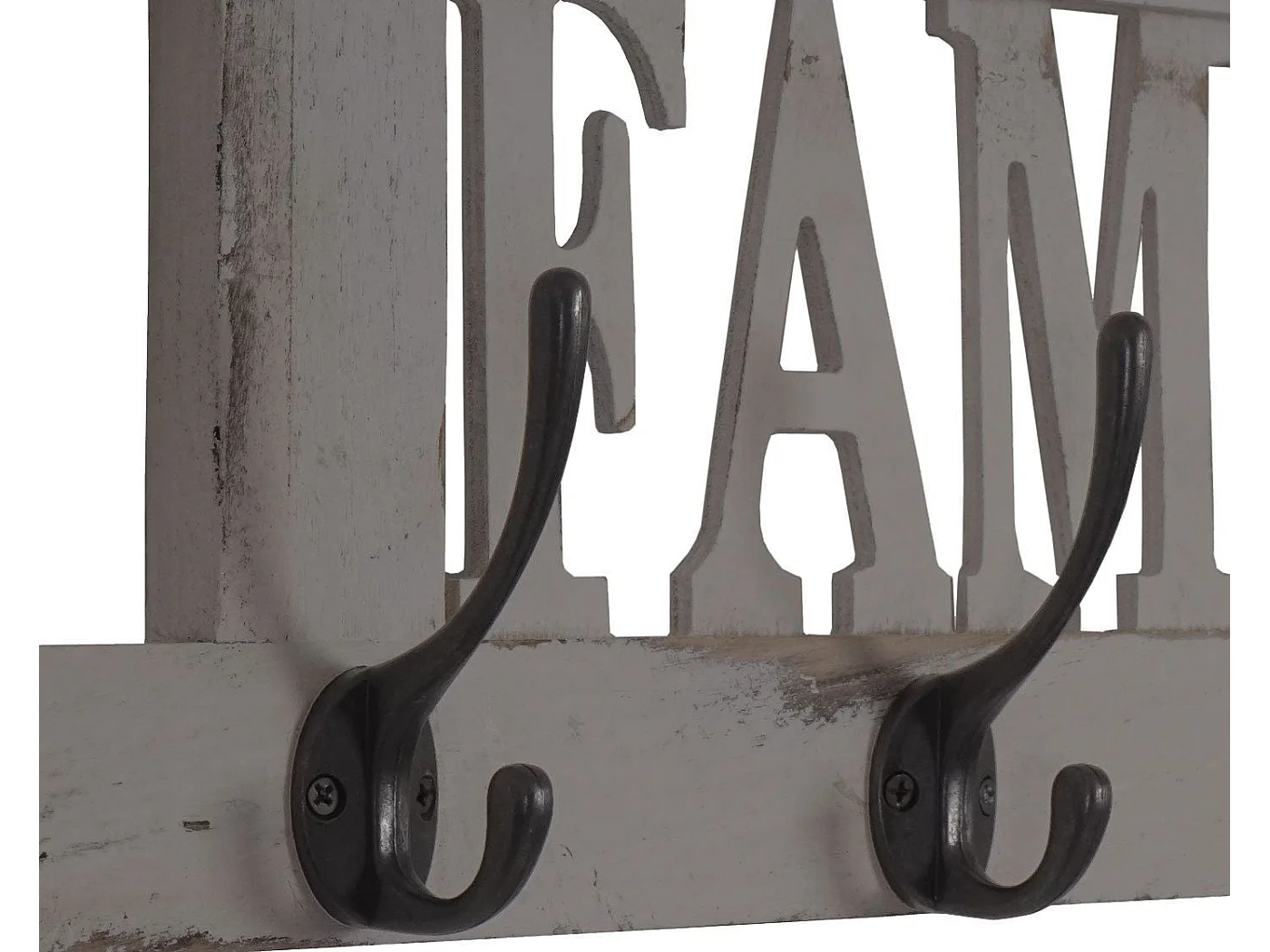 Porte-manteau mural patère en bois marron 60 x 1.5 x 20.5 cm MED04060