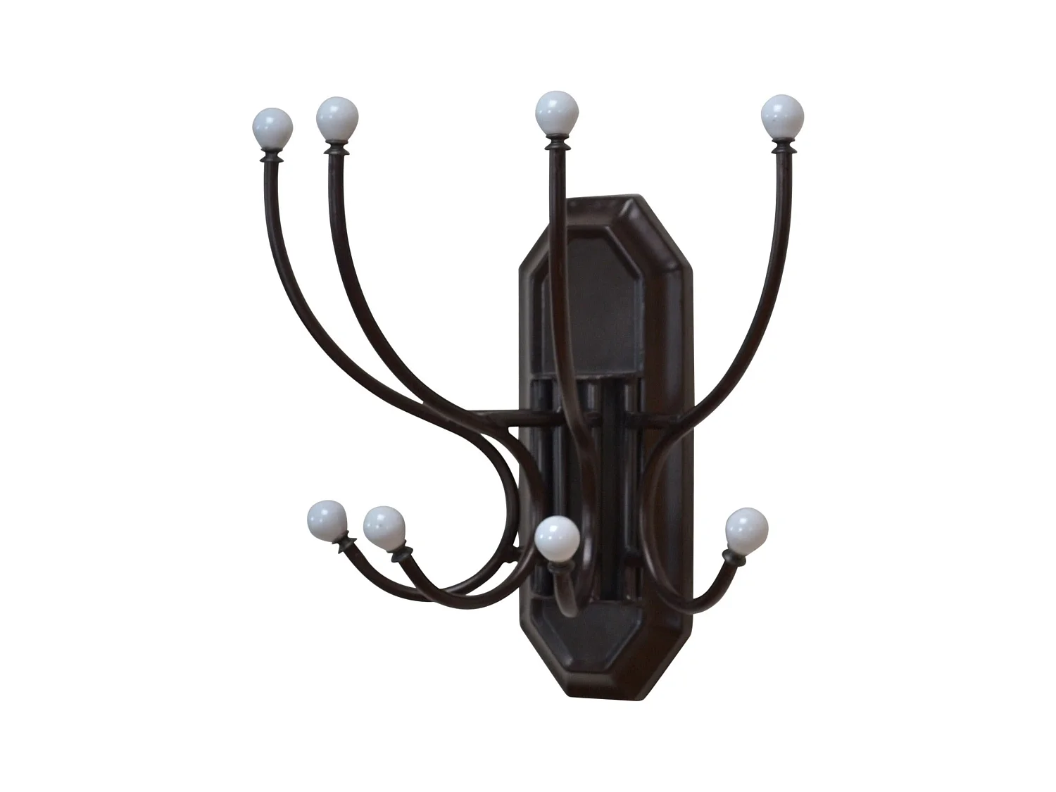 Porte-manteau mural en métal métal marron 37 x 20 x 38 cm MED05012