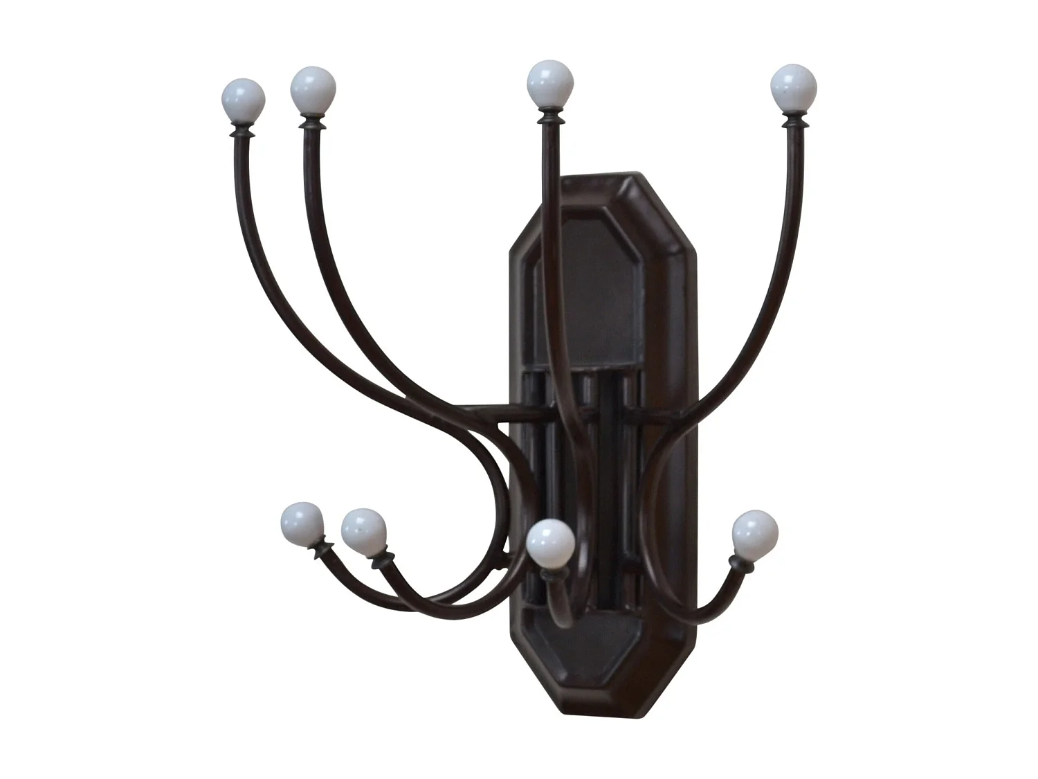 Porte-manteau mural en métal métal marron 37 x 20 x 38 cm MED05012