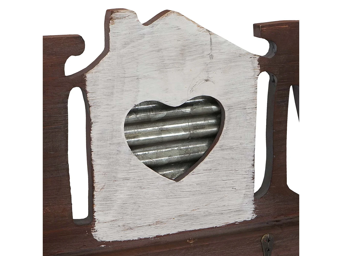 Porte-manteau mural Home avec métal marron 63.5 x 5 x 23.5 cm 04_0000978