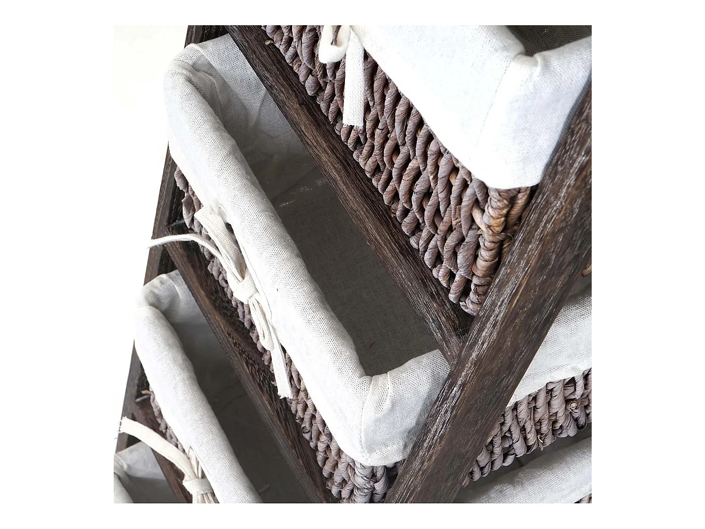 Étagère échelle sur pied bois marron 30 x 35 x 101 cm 04_0002546