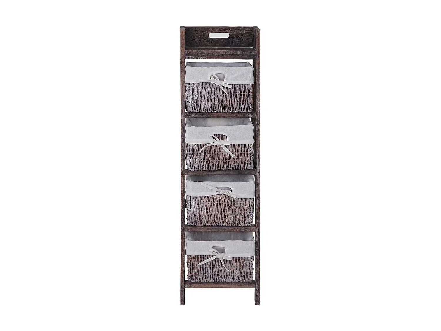 Étagère échelle sur pied bois marron 30 x 35 x 101 cm 04_0002546
