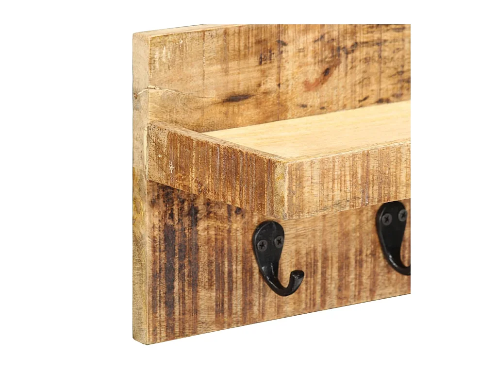 Porte-manteau mural 60x15x20 cm bois marron 61 x 15 x 20 cm DEC024232