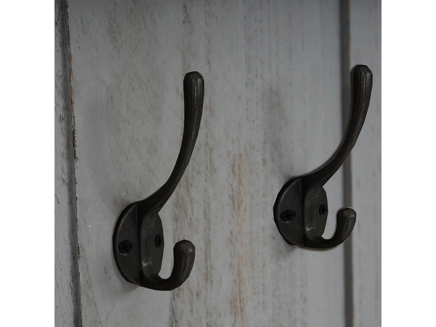 2x porte-manteaux muraux panneau bois marron 41 x 13 x 115 cm 04_0007418