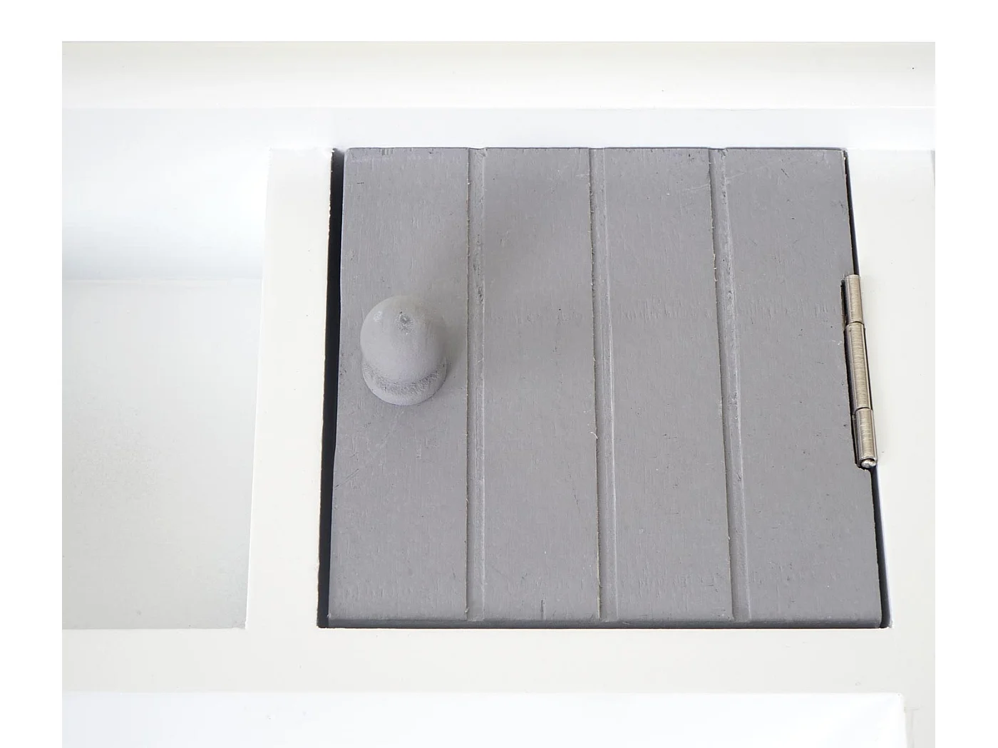 Porte-clés meuble d'entrée mural bois blanche 40 x 8 x 19 cm 04_0003587