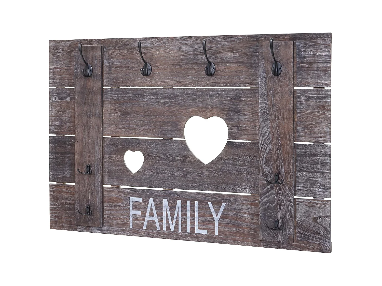 Porte-manteau mural Family panneau bois marron 90 x 8 x 60 cm 04_0001005