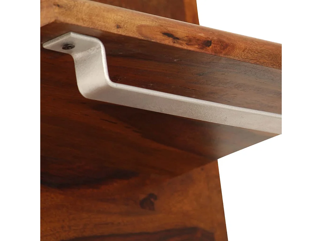 Portemanteau meuble d'entrée étagère bois marron 40 x 4 x 118 cm DEC024205