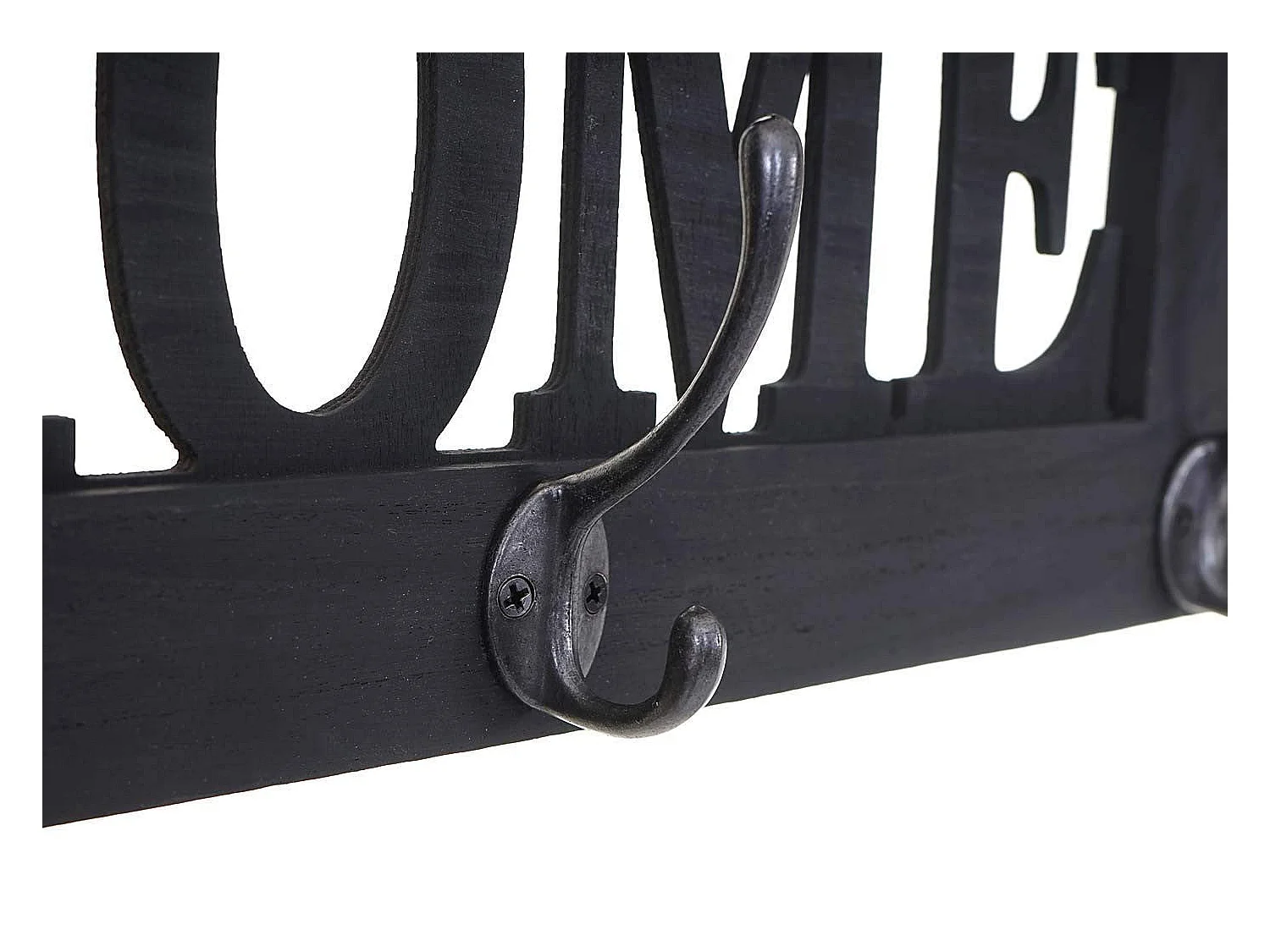 Porte-manteau mural patère en bois marron 55 x 1.8 x 21 cm MED04066