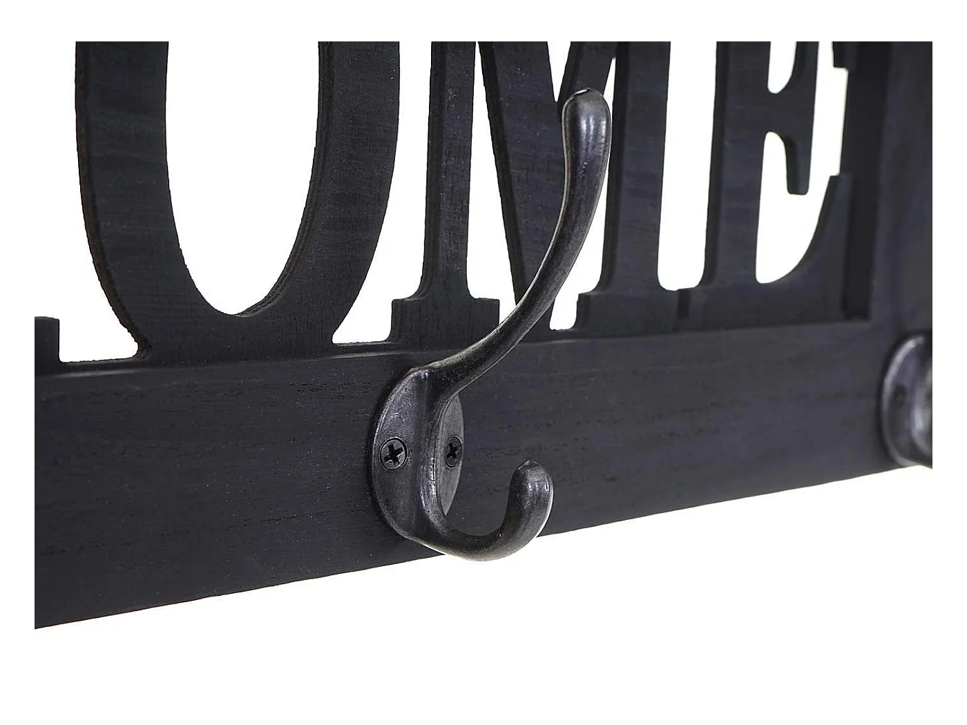 Porte-manteau mural patère en bois marron 55 x 1.8 x 21 cm MED04066