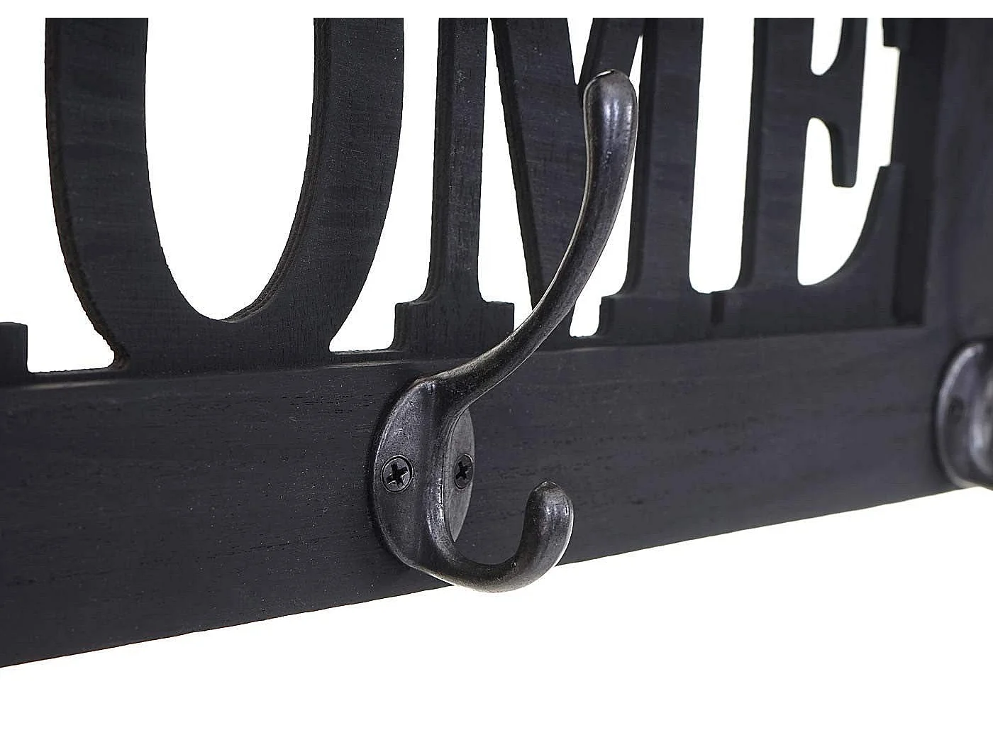 Porte-manteau mural patère en bois marron 55 x 1.8 x 21 cm MED04066