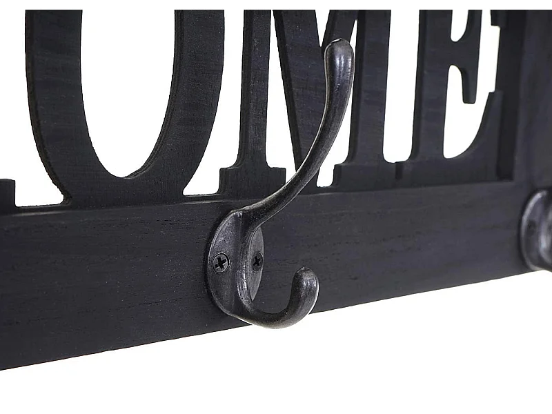 Porte-manteau mural patère en bois marron 55 x 1.8 x 21 cm MED04066