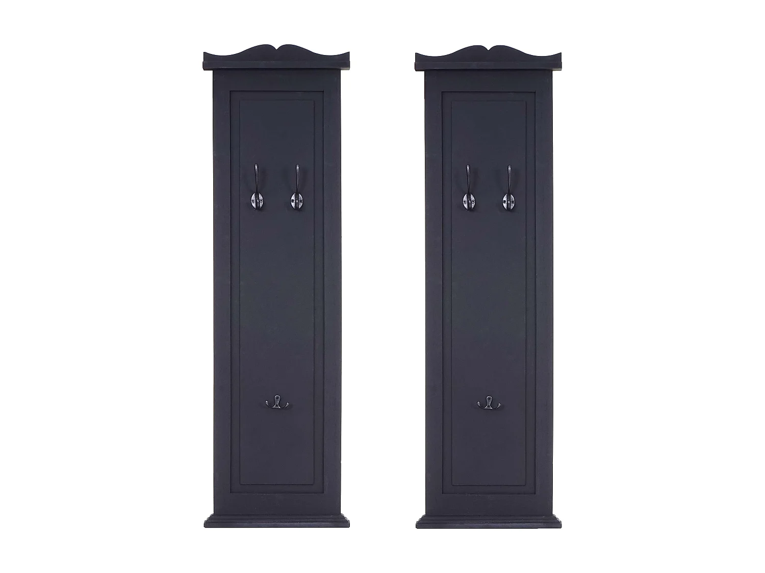 Lot de 2 porte-manteaux bois marron 40 x 13 x 115 cm 04_0007422