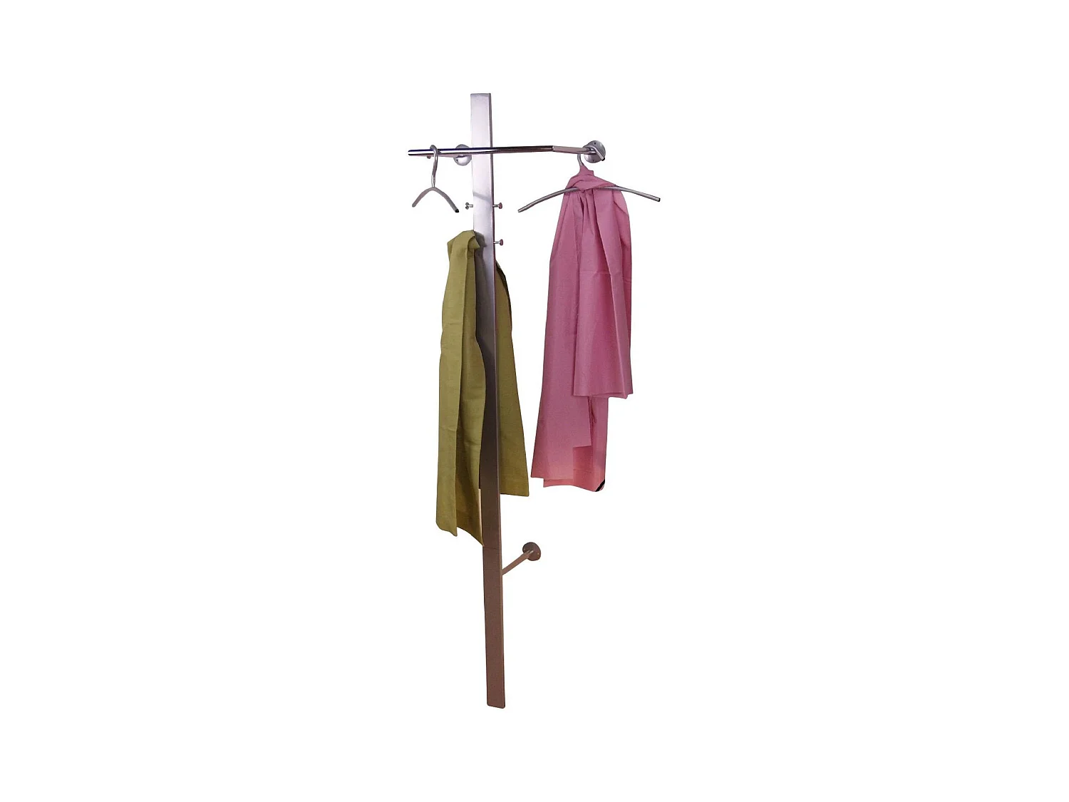 Porte-manteau mural en métal métal argentée 50 x 31 x 180 cm MED05001