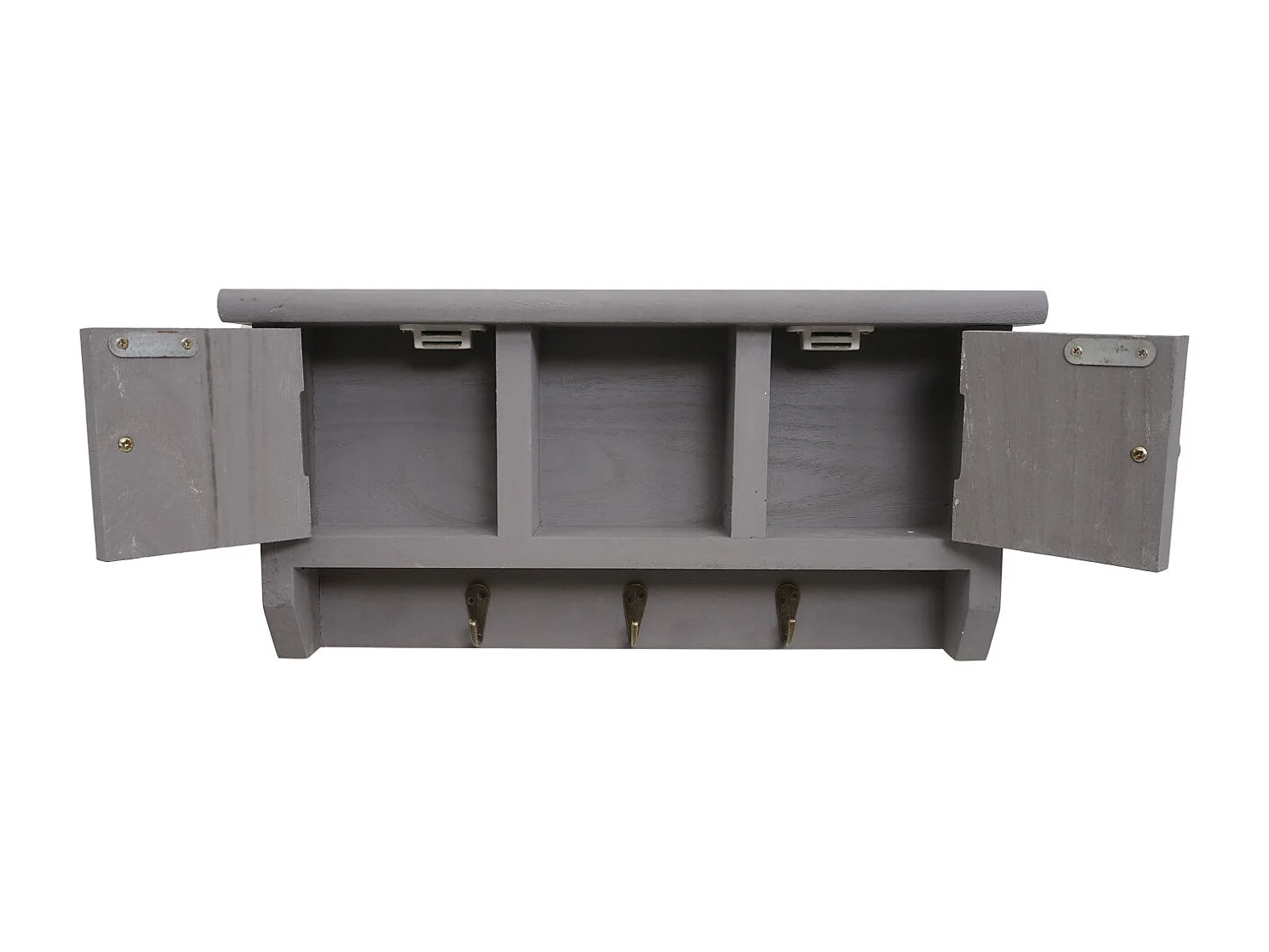 Porte-clés meuble d'entrée mural bois marron 40 x 8 x 19 cm 04_0002453