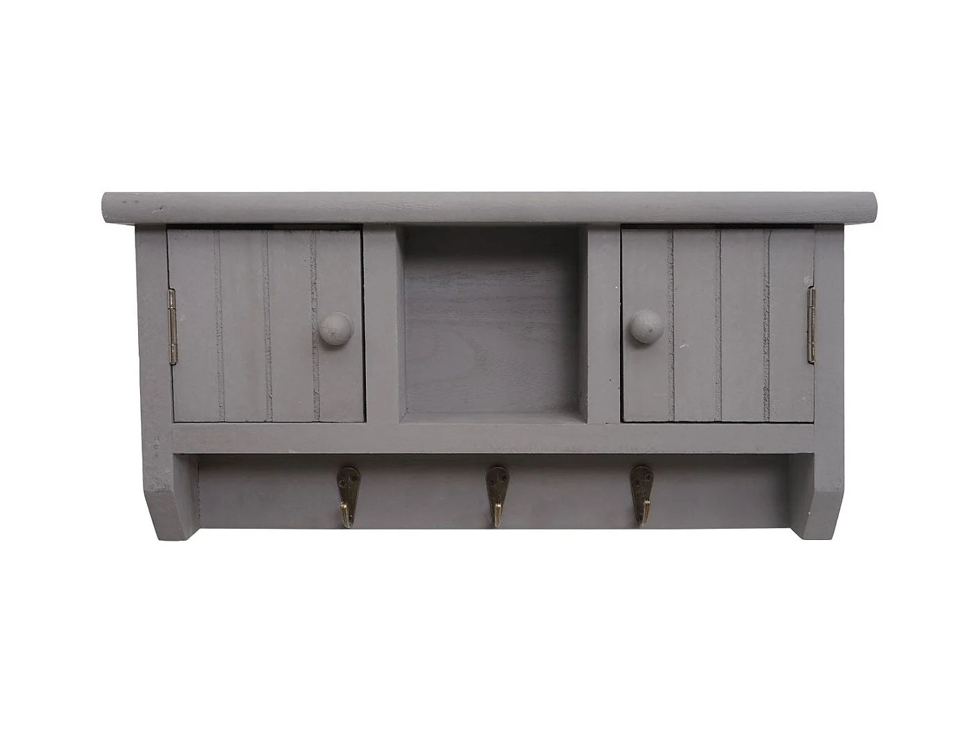 Porte-clés meuble d'entrée mural bois marron 40 x 8 x 19 cm 04_0002453