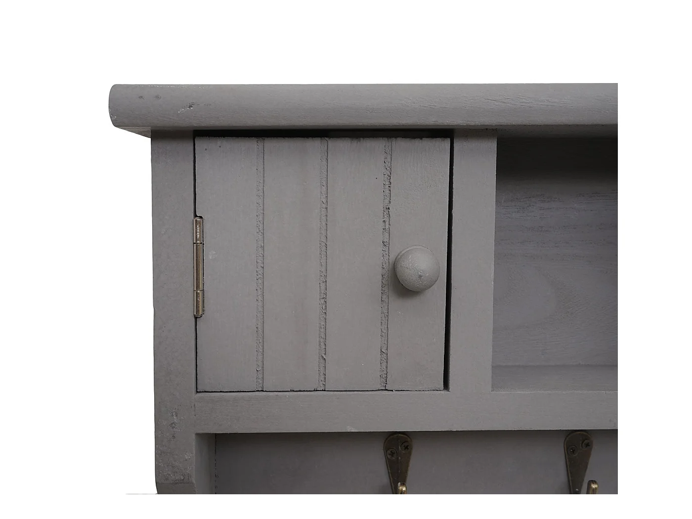 Porte-clés meuble d'entrée mural bois marron 40 x 8 x 19 cm 04_0002453