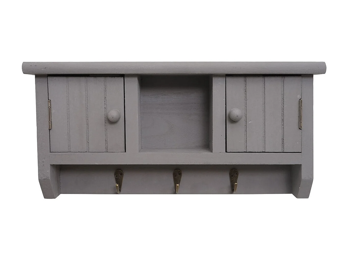 Porte-clés meuble d'entrée mural bois marron 40 x 8 x 19 cm 04_0002453