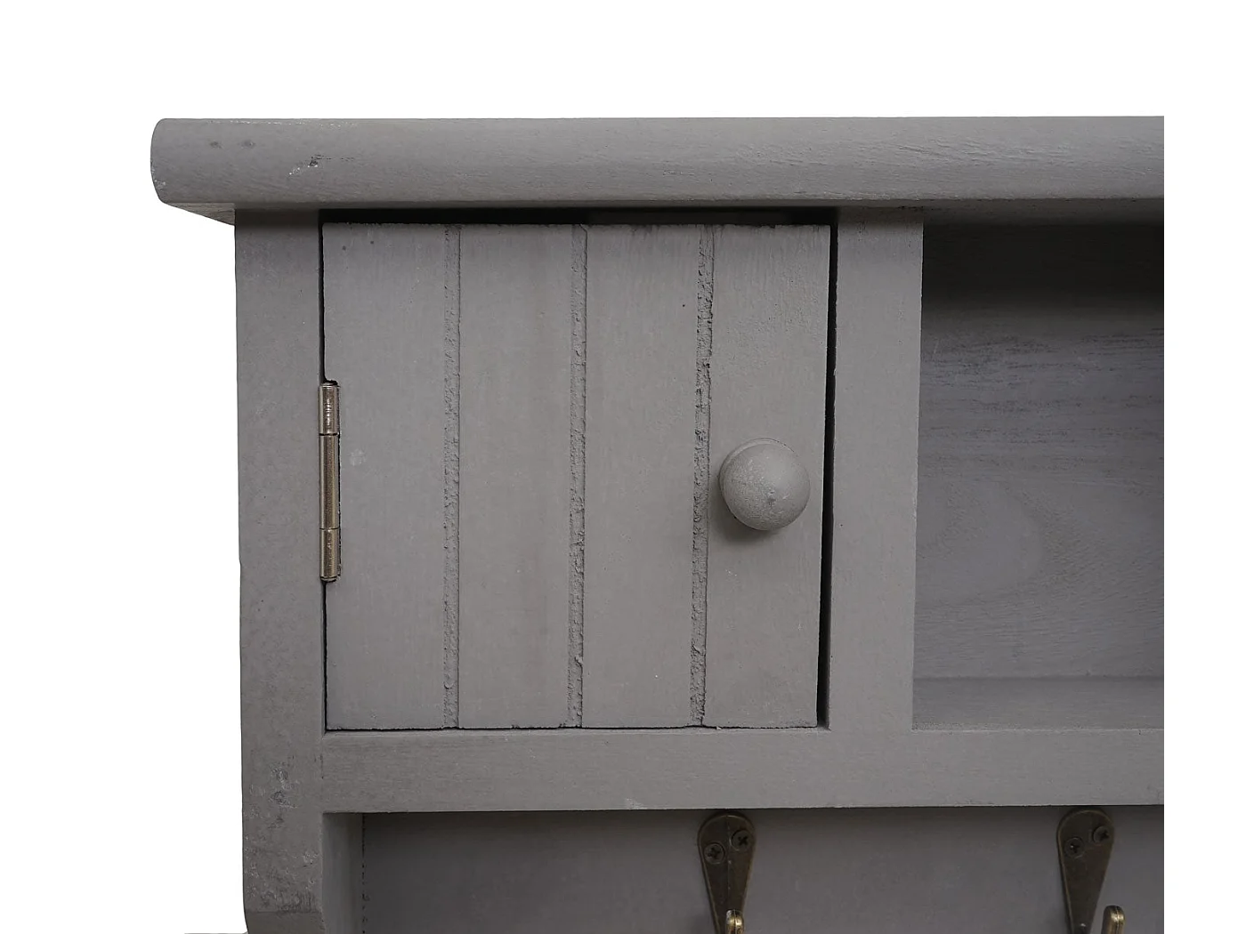 Porte-clés meuble d'entrée mural bois marron 40 x 8 x 19 cm 04_0002453