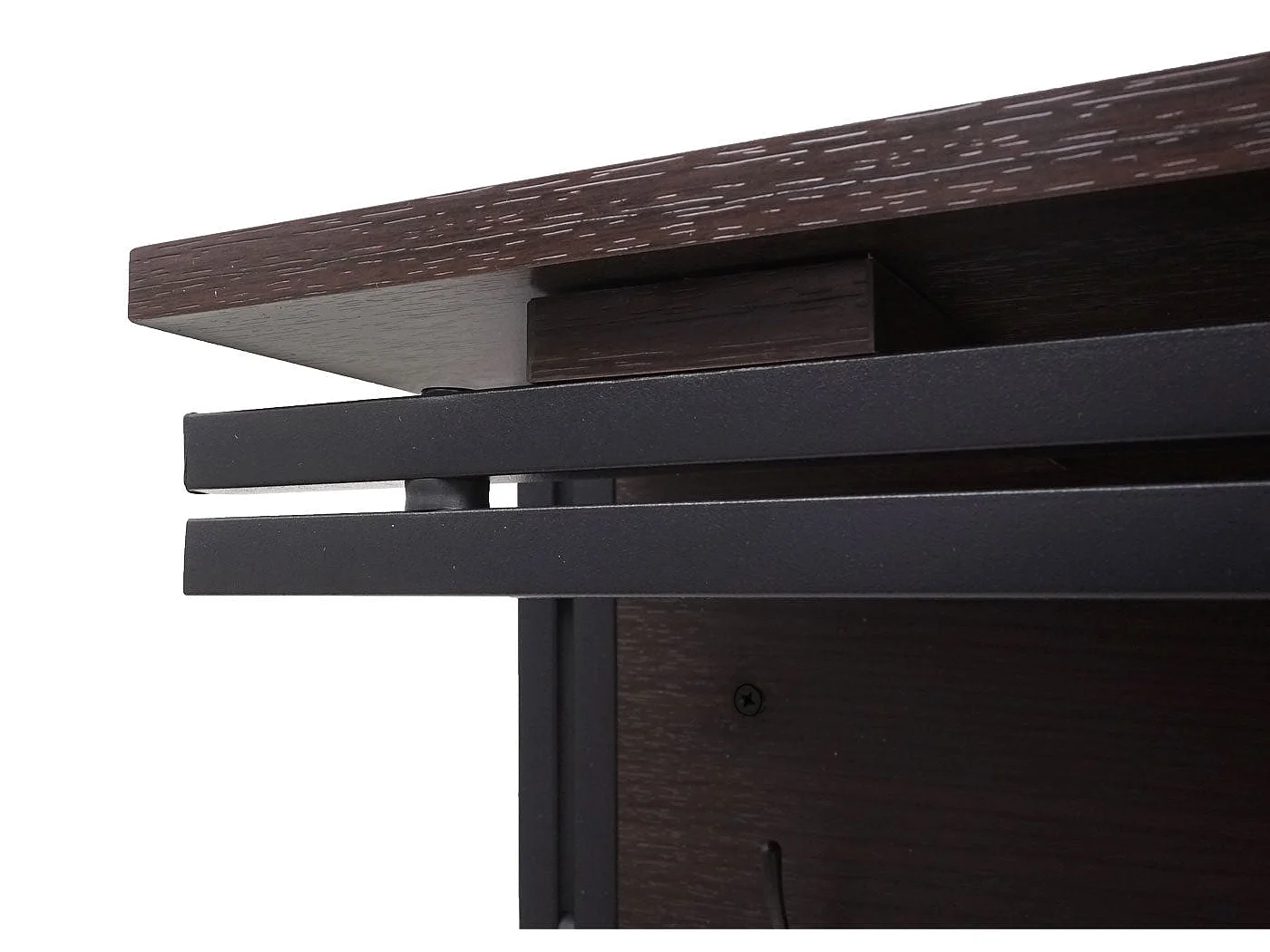 Porte-manteau mural étagère rangement effet bois marron 75 x 24 x 24 cm 04_0000973