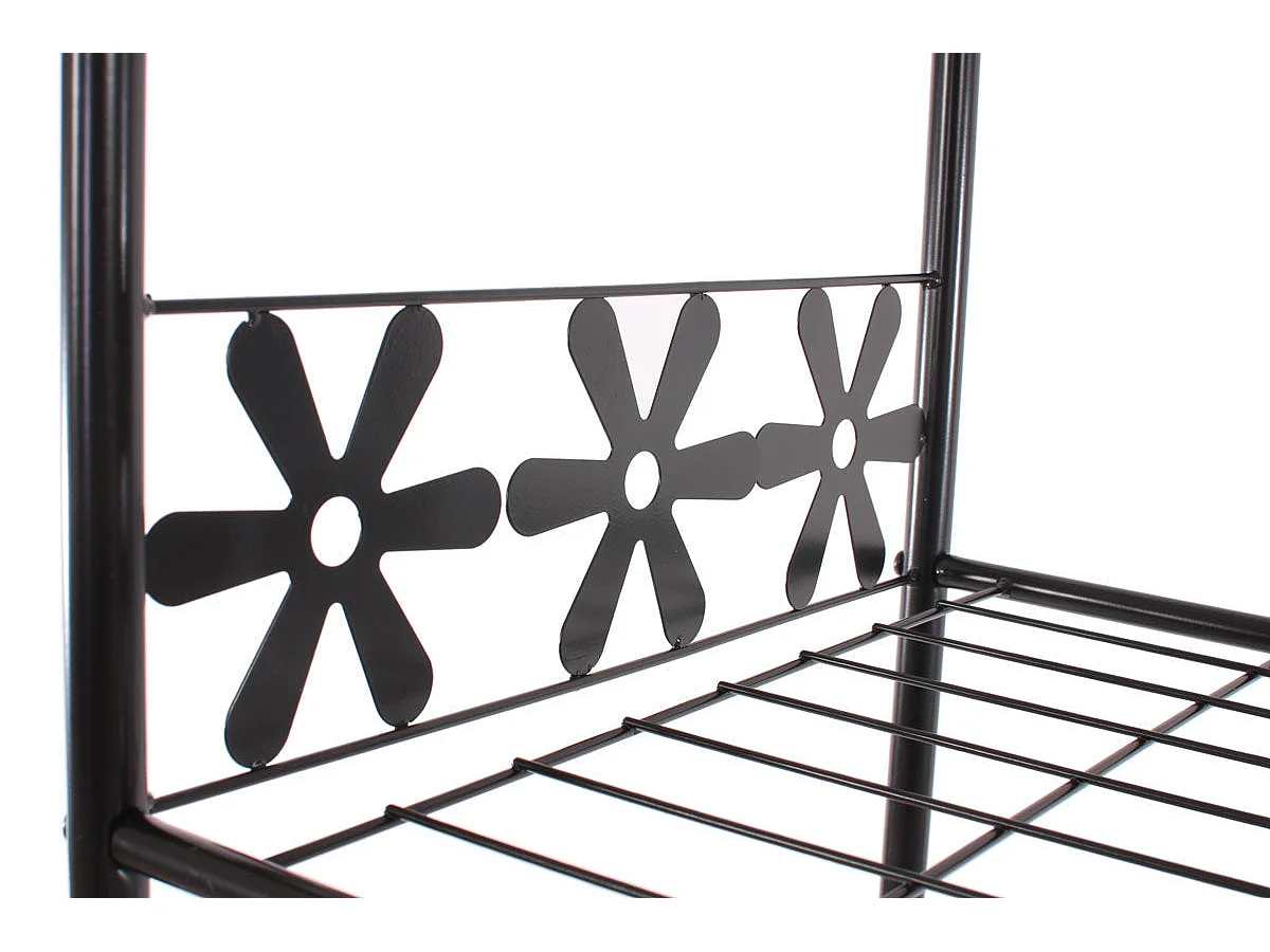 Porte-manteau en métal étagère métal argentée 46 x 13 x 105 cm 04_0008167