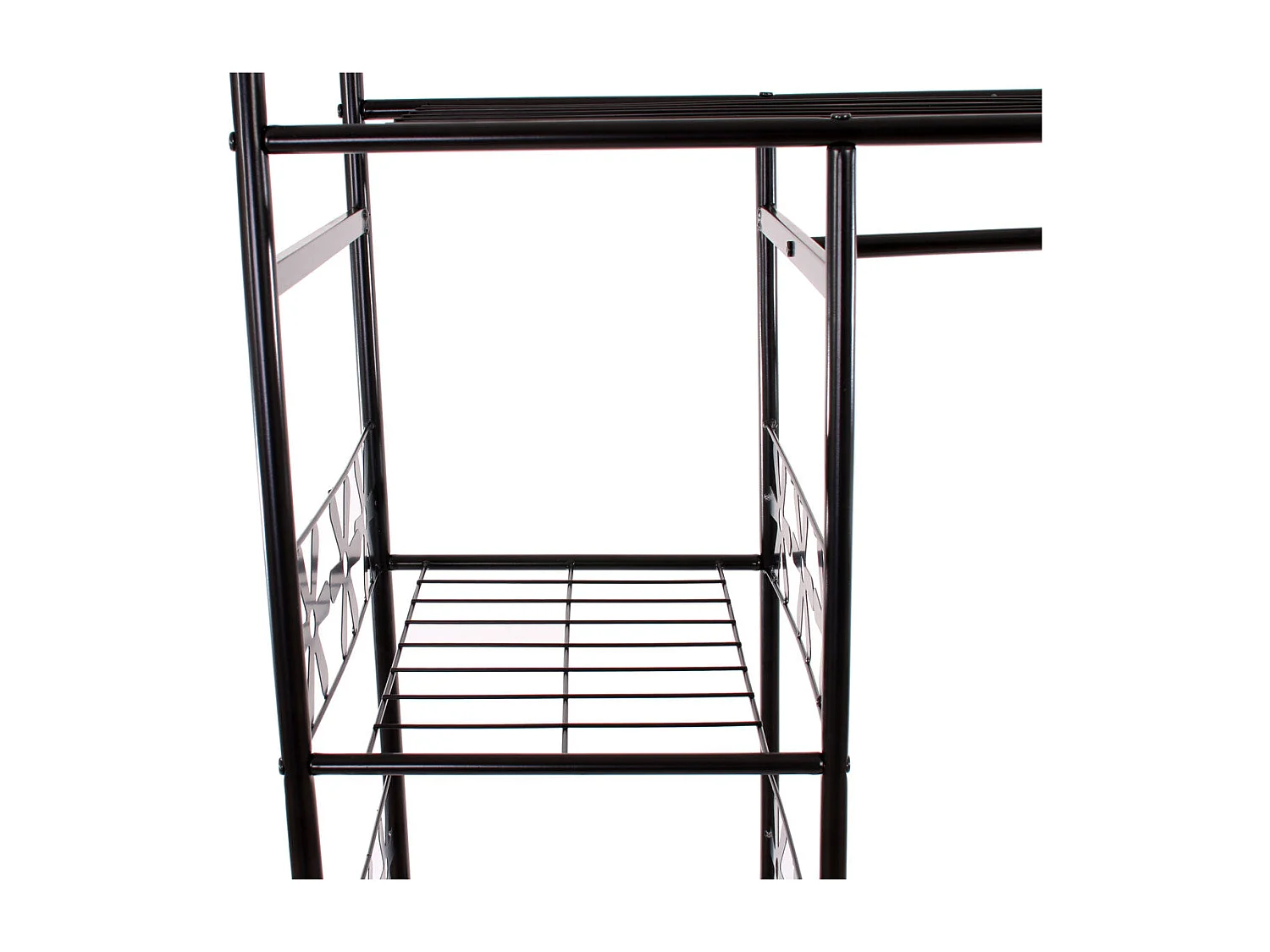 Porte-manteau en métal étagère métal argentée 46 x 13 x 105 cm 04_0008167