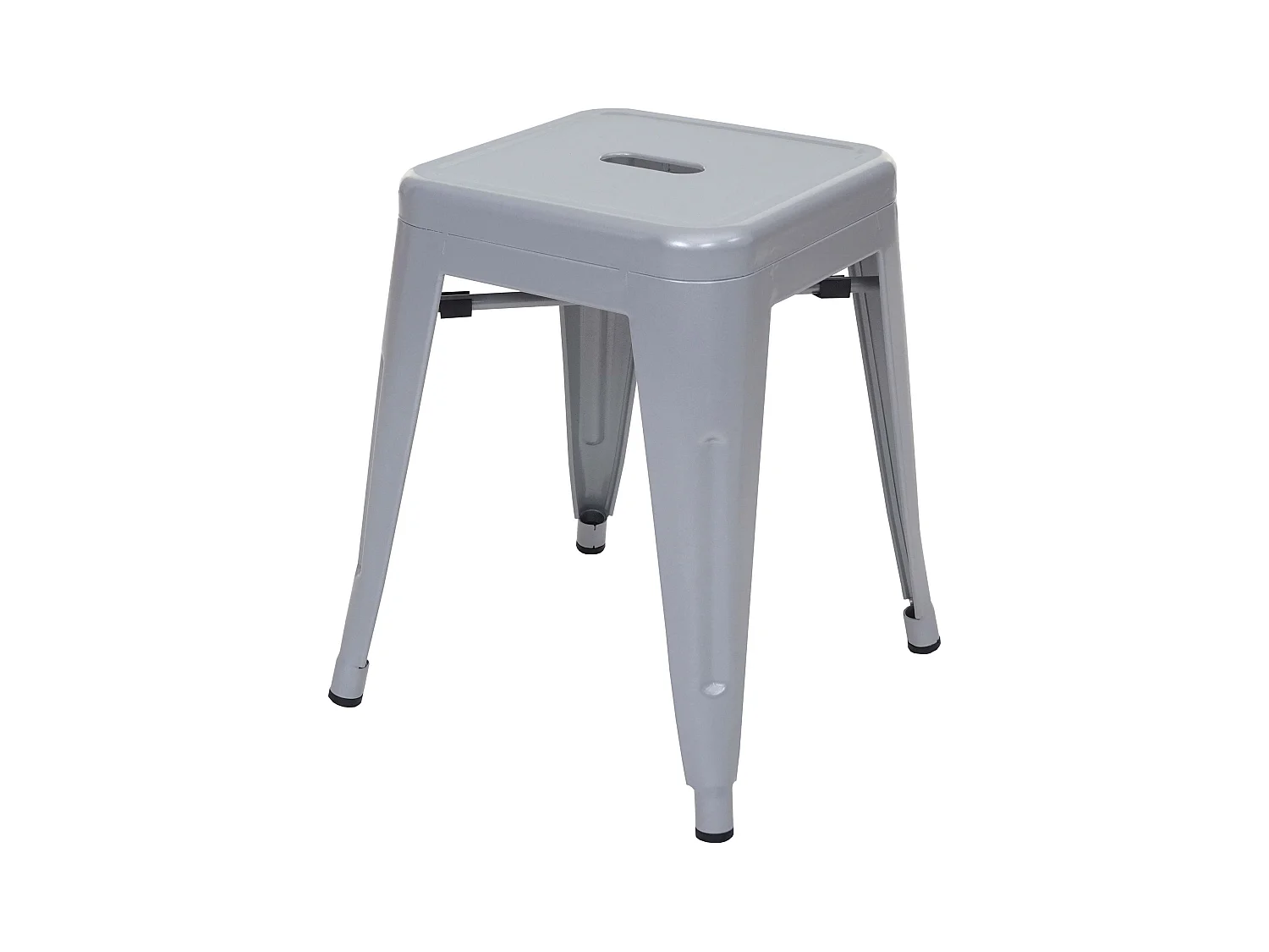 Lot de 6 tabourets métal grise 39 x 39 x 46 cm 04_0007803