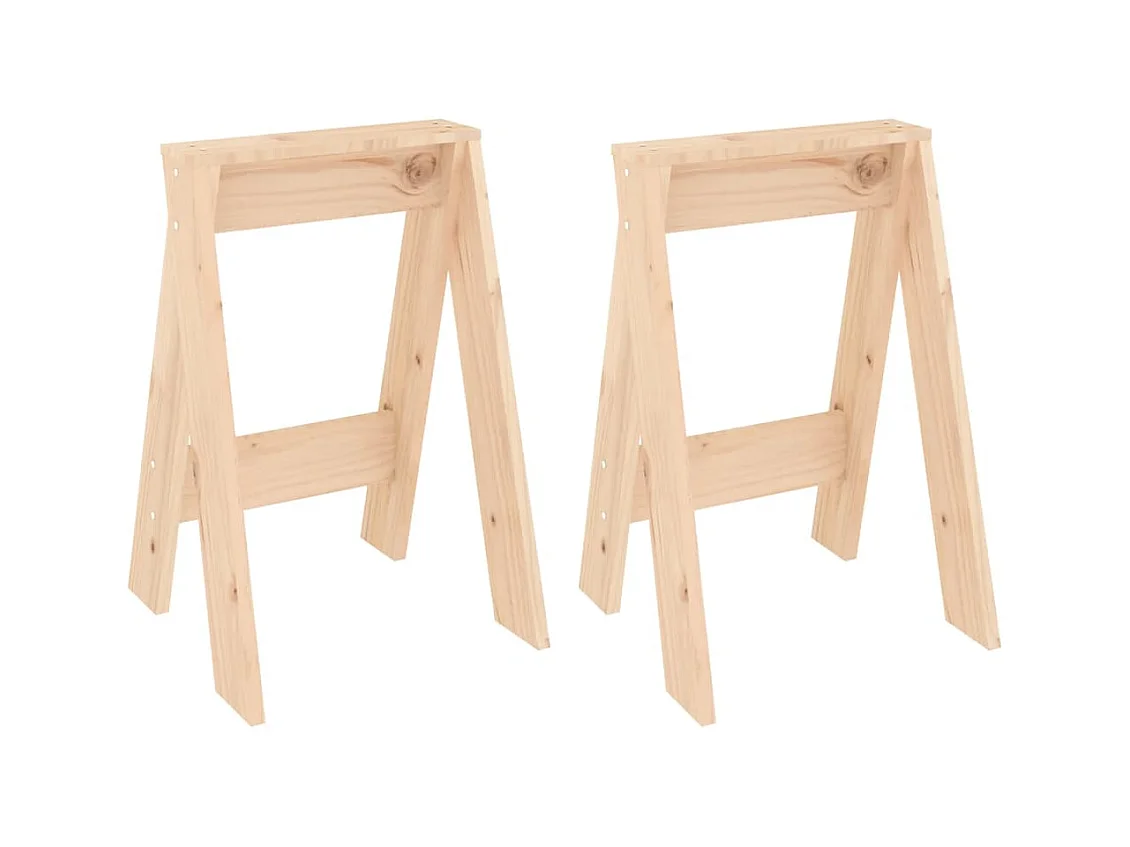 Set de 2 tabourets bois marron 40 x 40 x 60 cm DEC026400