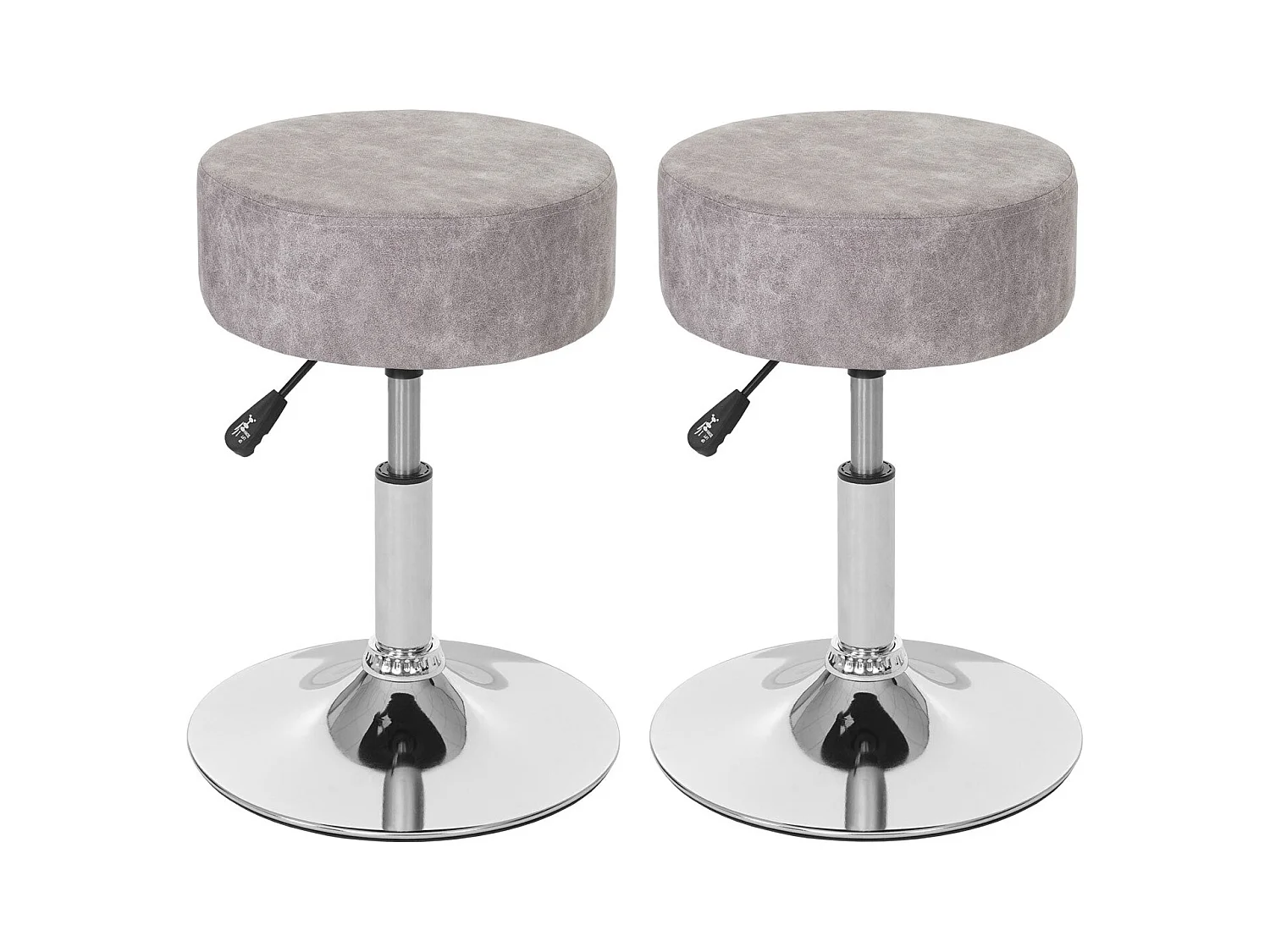 Lot de 2 tabourets grise 35 x 35 x 43 cm 04_0005219