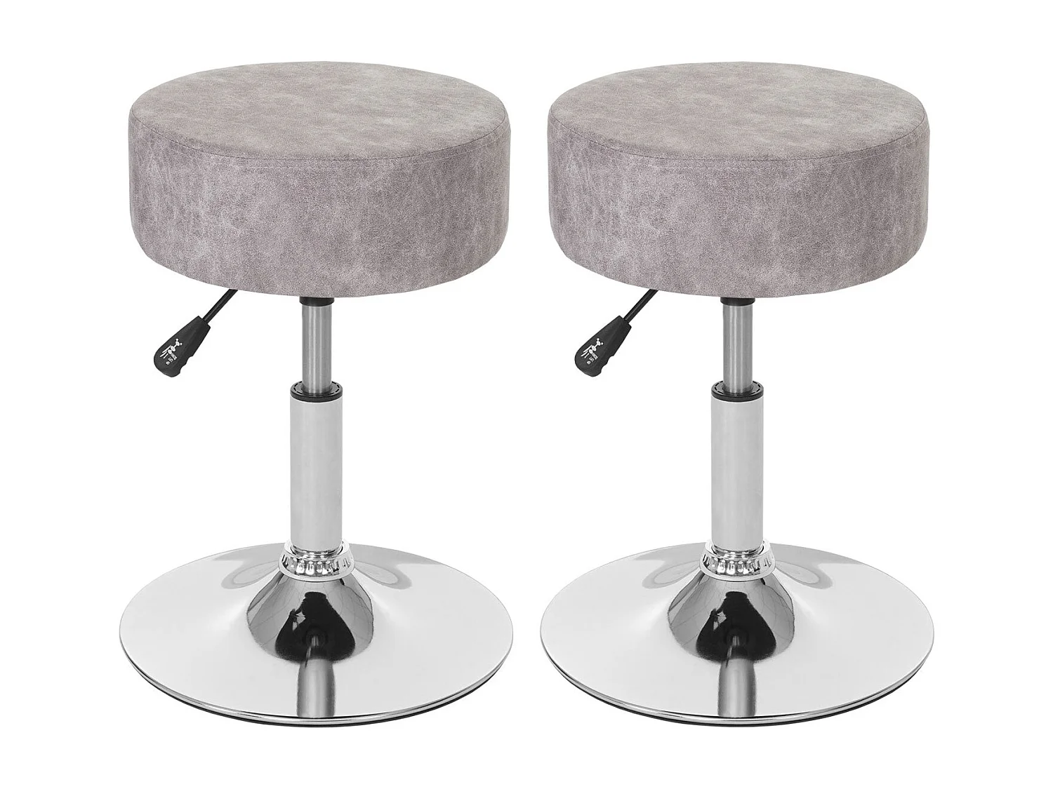 Lot de 2 tabourets grise 35 x 35 x 43 cm 04_0005219