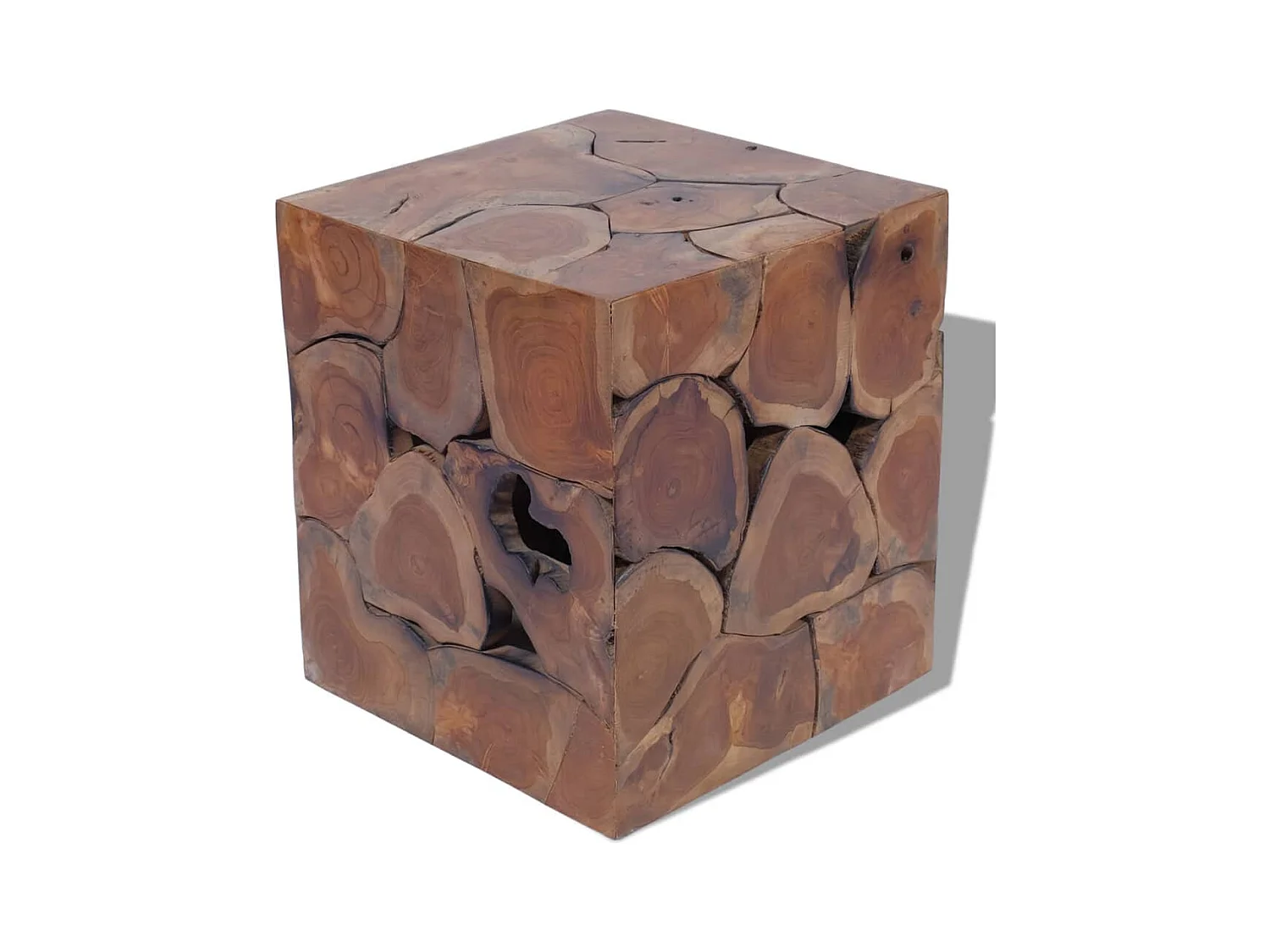 Tabouret assise support plantes bois marron 30 x 30 x 45 cm DEC026336